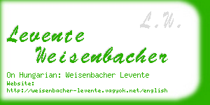 levente weisenbacher business card